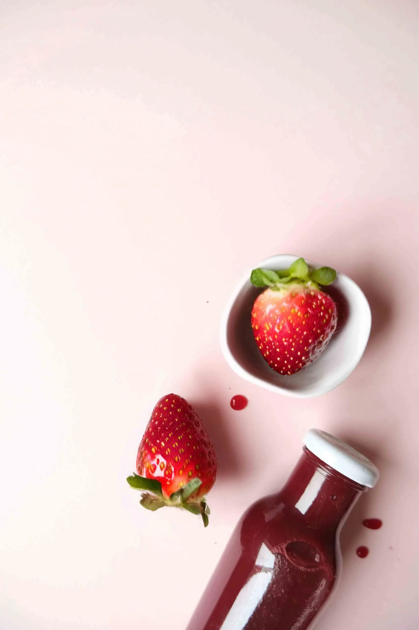 Batido de fresa elaborado con fruta liofilizada, refrescante y delicioso