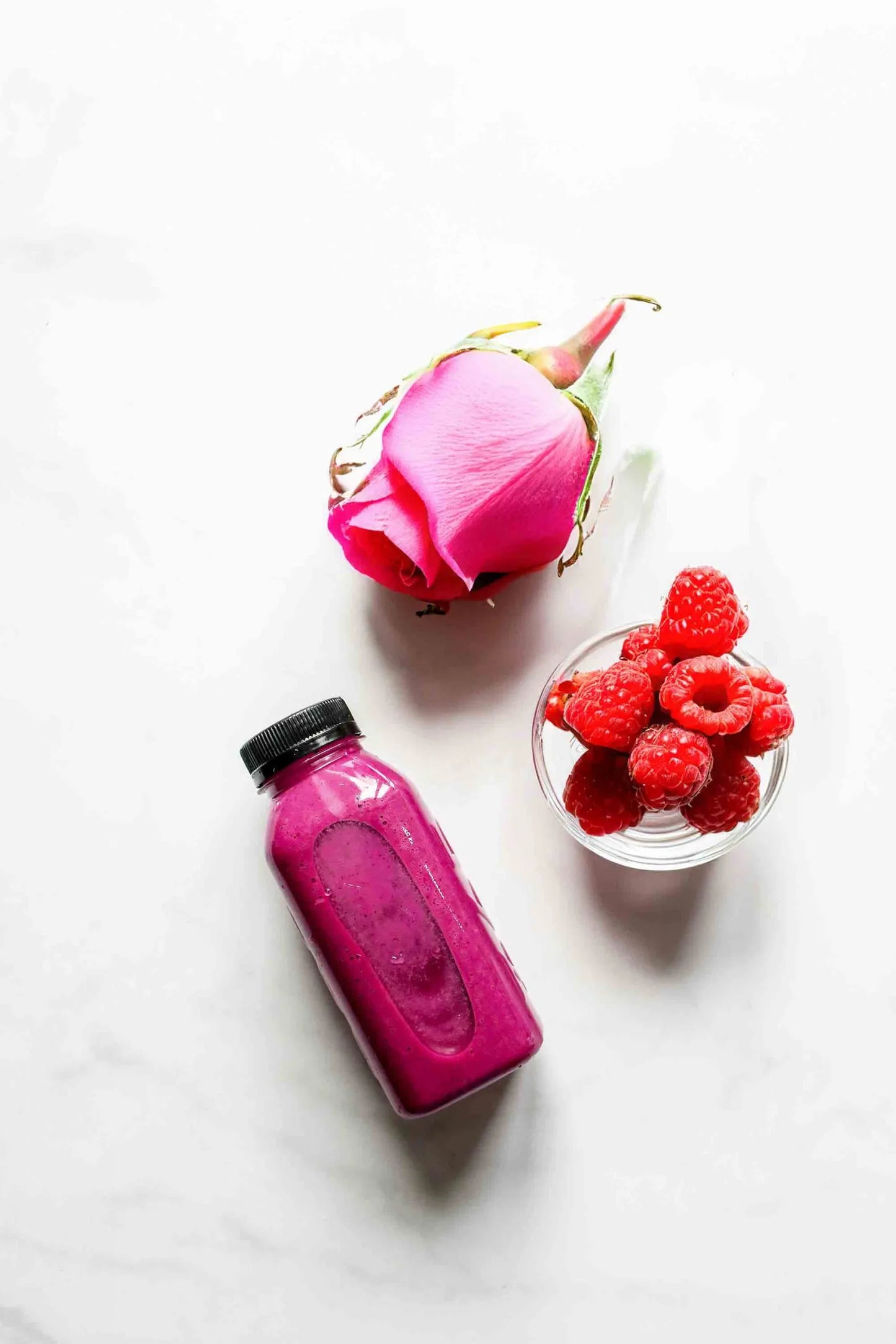 Batido de frambuesa liofilizada con un sabor fresco y nutritivo