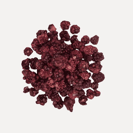 Polvo de fruta liofilizada de mora, una opción natural y nutritiva para añadir a batidos, smoothies y más